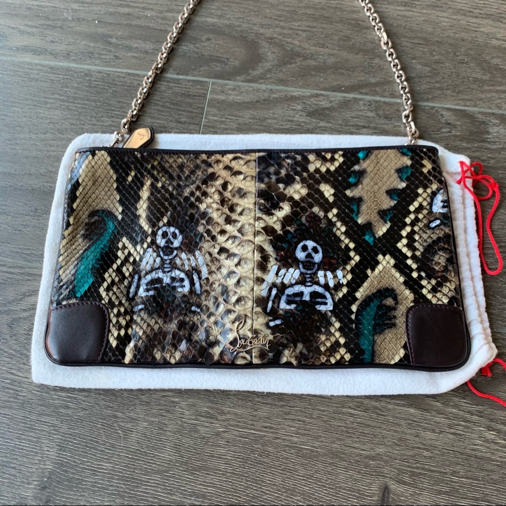 Christian Louboutin Python Shoulder Purse